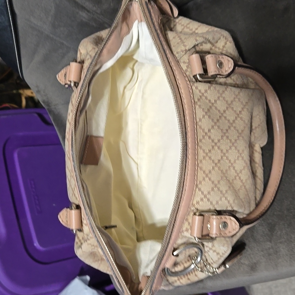 GUCCI Diamante Sukey Canvas Satchel - Picture 3 of 4